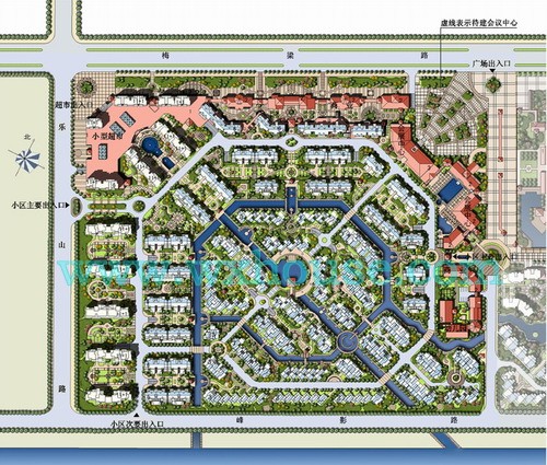 圣芭芭拉一期总平面渲染图