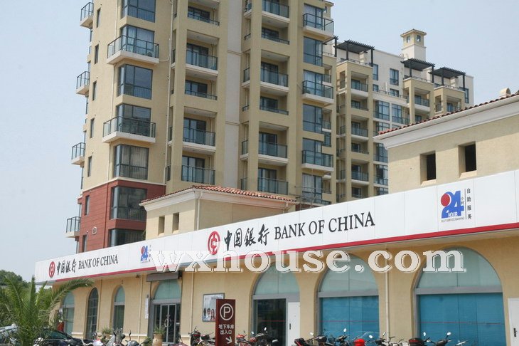 社区商业街的中国银行