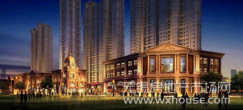 北区商业夜景效果图      