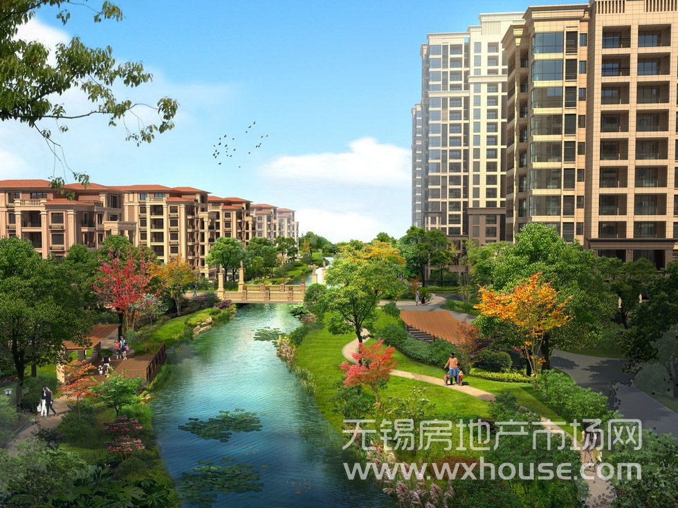 滨河景观带效果图      