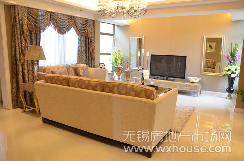 户型137平米样板房：客厅      