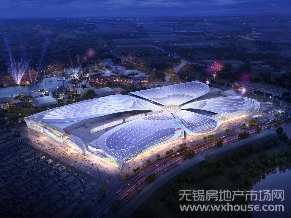 万达茂西南夜景鸟瞰图      