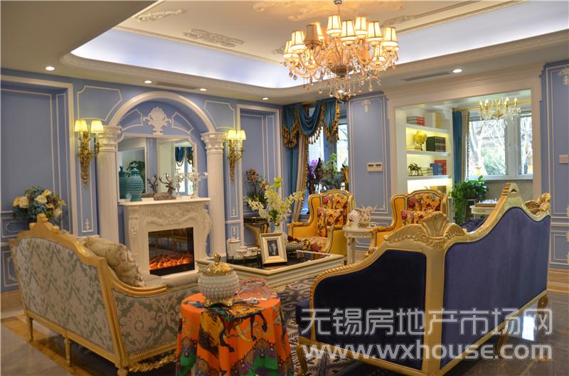 洋房247平米户型样板房一层客厅      