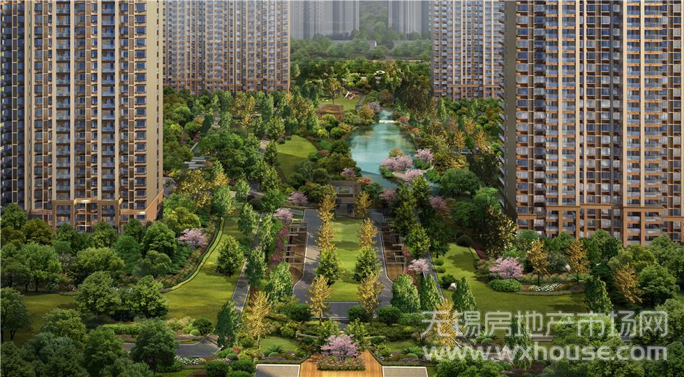 住宅景观鸟瞰图      