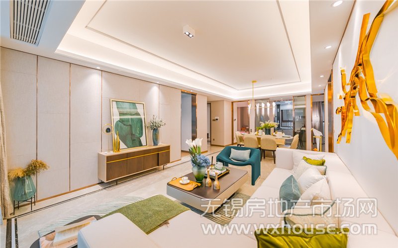 137㎡户型样板间客厅