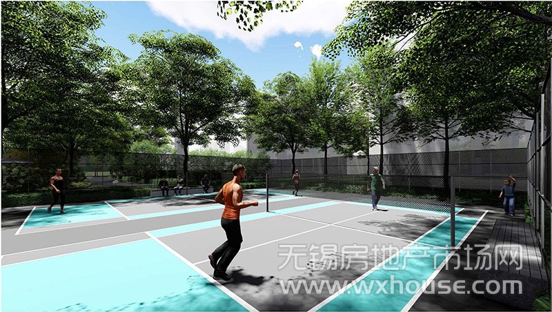 羽毛球场效果图