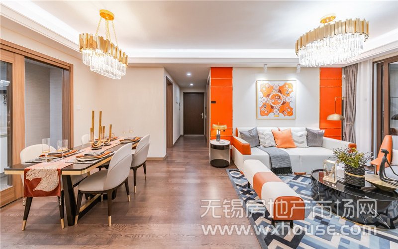 131㎡户型样板间餐客厅