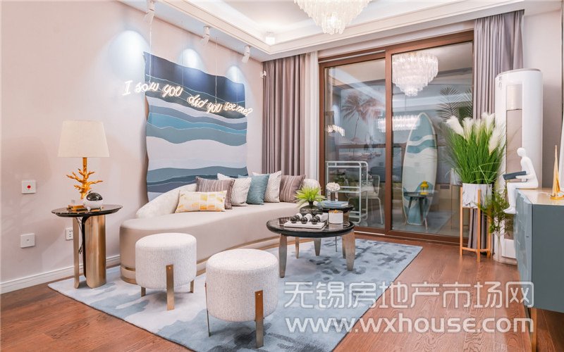 98㎡户型样板间客厅