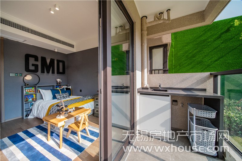 110㎡户型样板间设备阳台