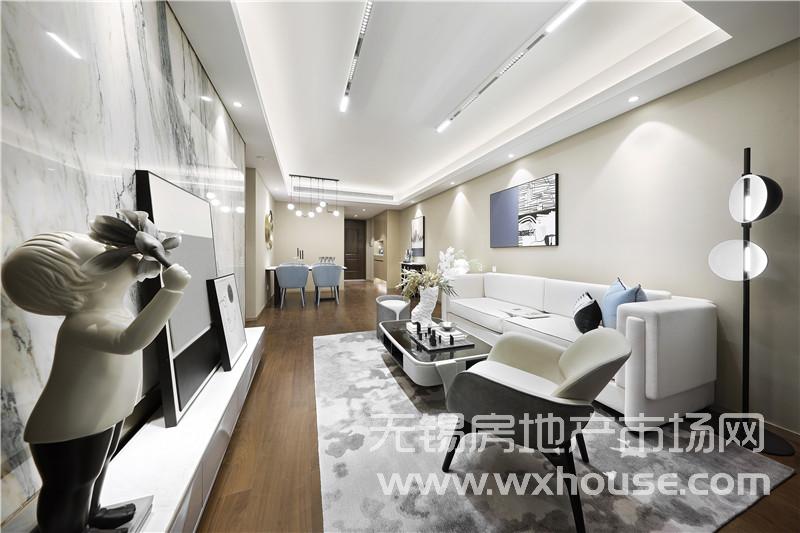 116㎡户型样板间客厅